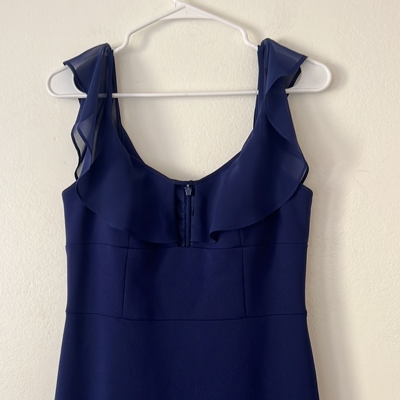 Aidan Mattox Navy Blue Maxi Women’s Dress Size 4 Formal Wear Evening Gown - Picture 4 of 9